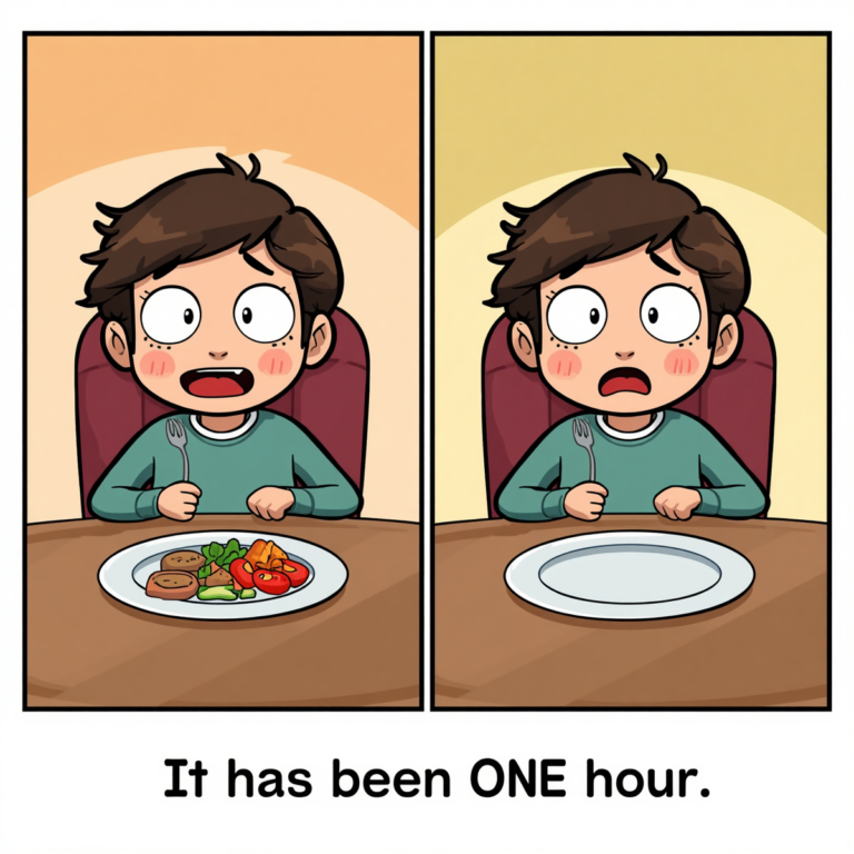 Why are you hungry again one hour after eating?